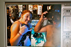 Bec arriving at Aquarius