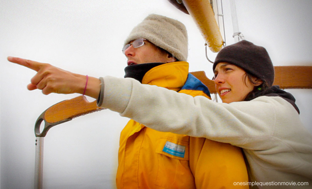 Teresa Pointing to Berg