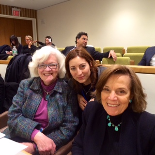 Sylvie Earle (right) with Mission Blue's Charlotte Vick (left) and Sofia Tsenikli, Senior Policy Advisor Oceans at Greenpeace International