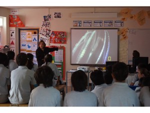 Dr. Earle visiting a local school © Dan Laffoley