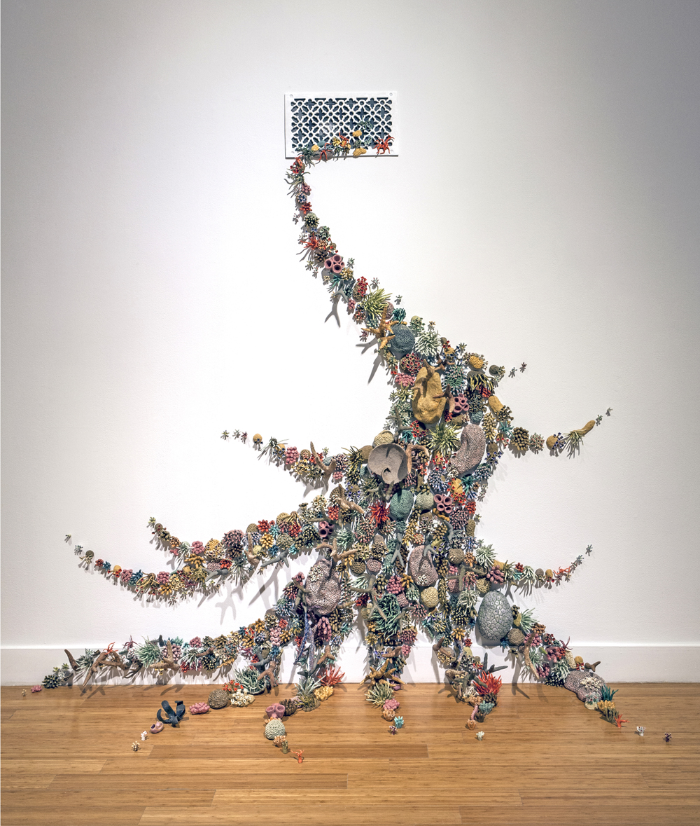 aqueduct • 2016 • glazed stoneware + porcelain • 8 x 8 x 1 ft • image © glen mcclure / virginia moca